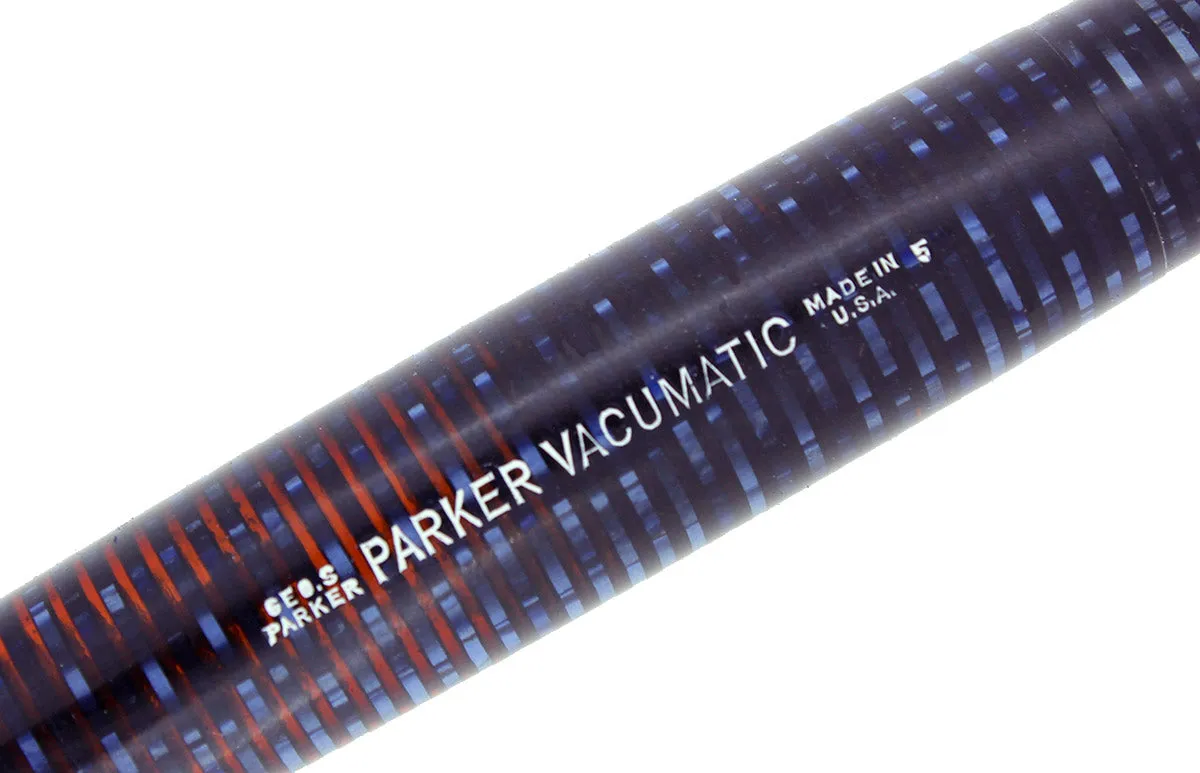 1945 PARKER VACUMATIC MAJOR AZURE BLUE PEARL FOUNTAIN PEN RESTORED