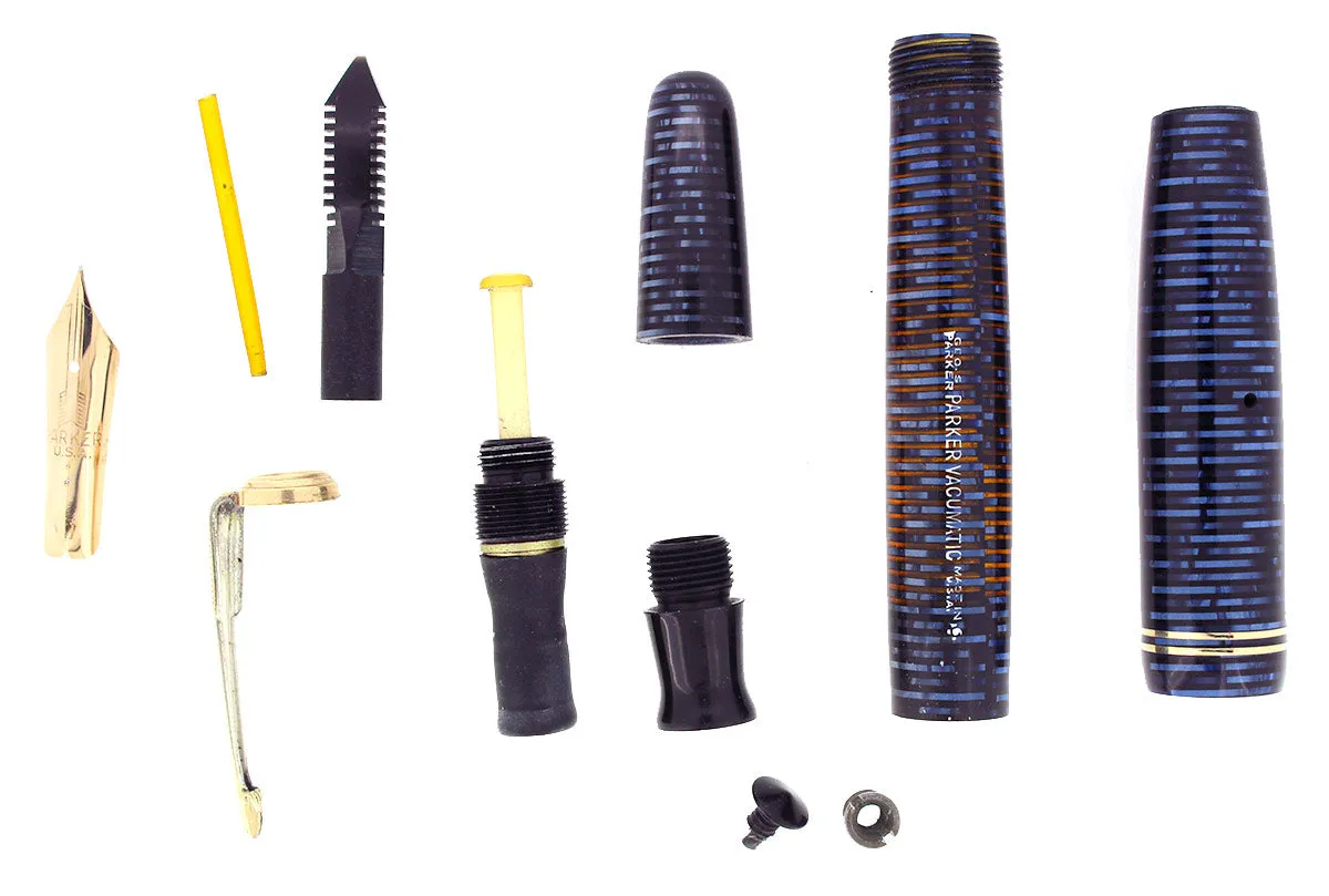 1946 PARKER AZURE PEARL VACUMATIC FOUNTAIN PEN RESTORED