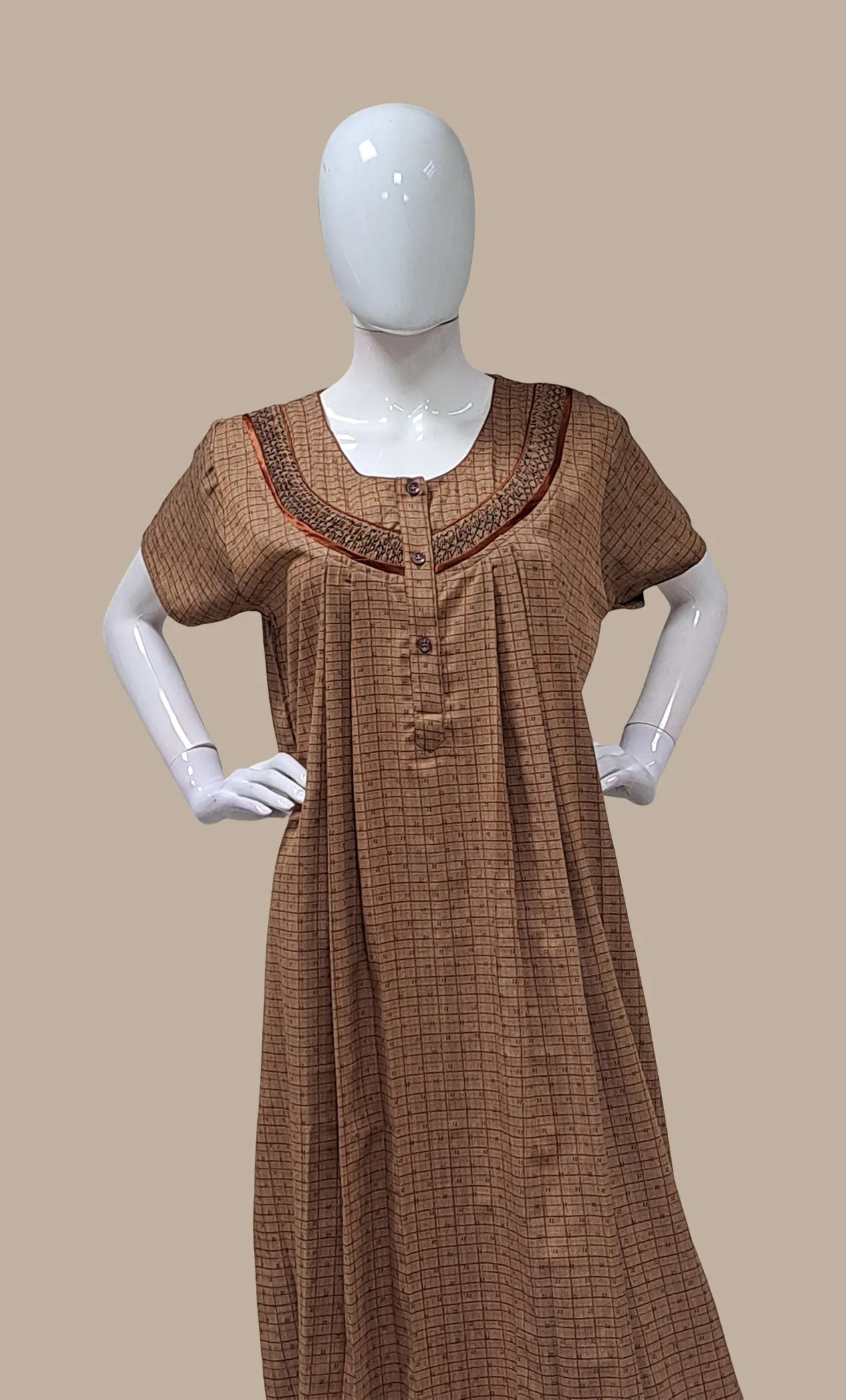Almond Printed Kaftan