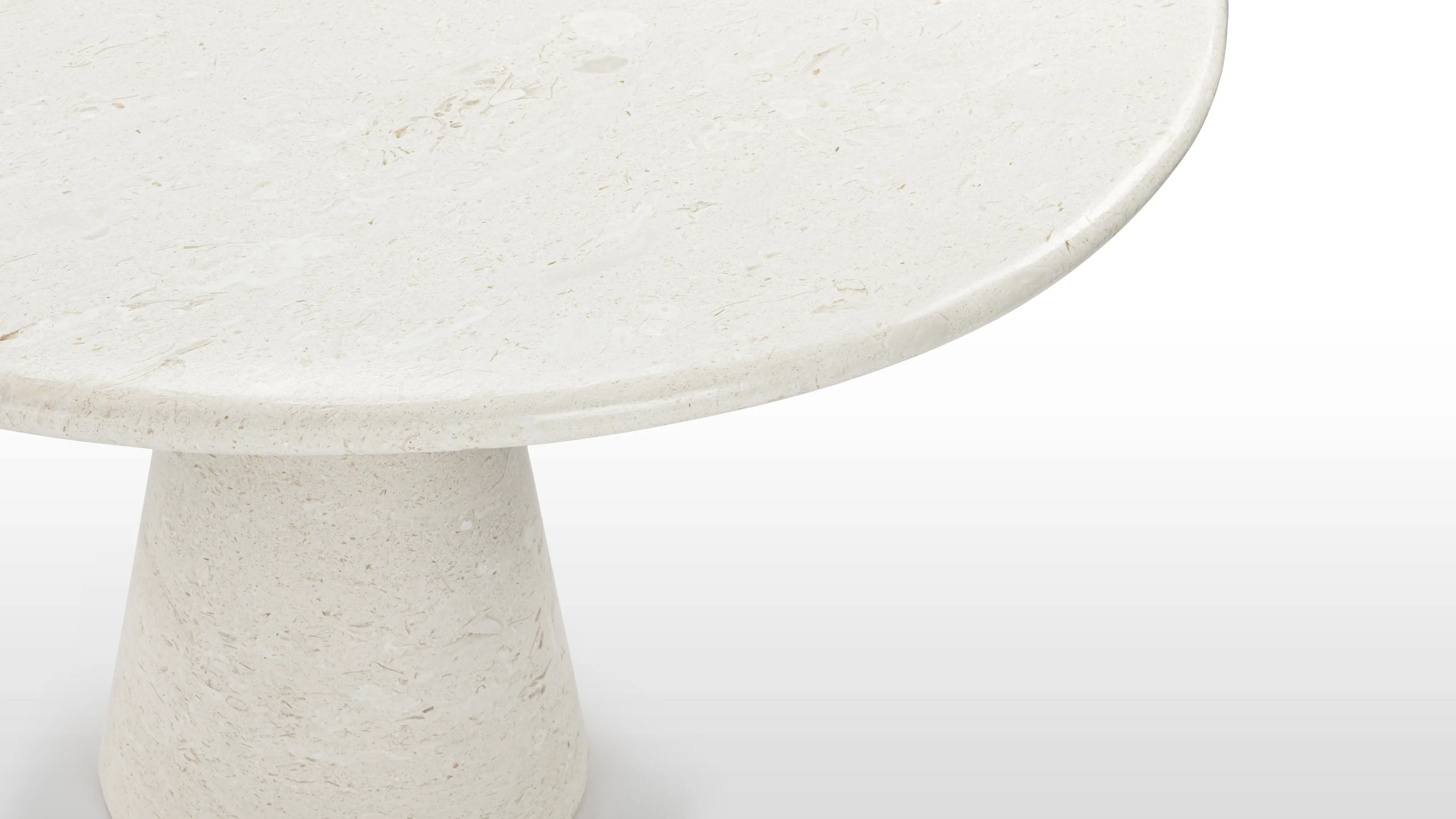 Anson - Anson Round Dining Table, Limestone, 47in