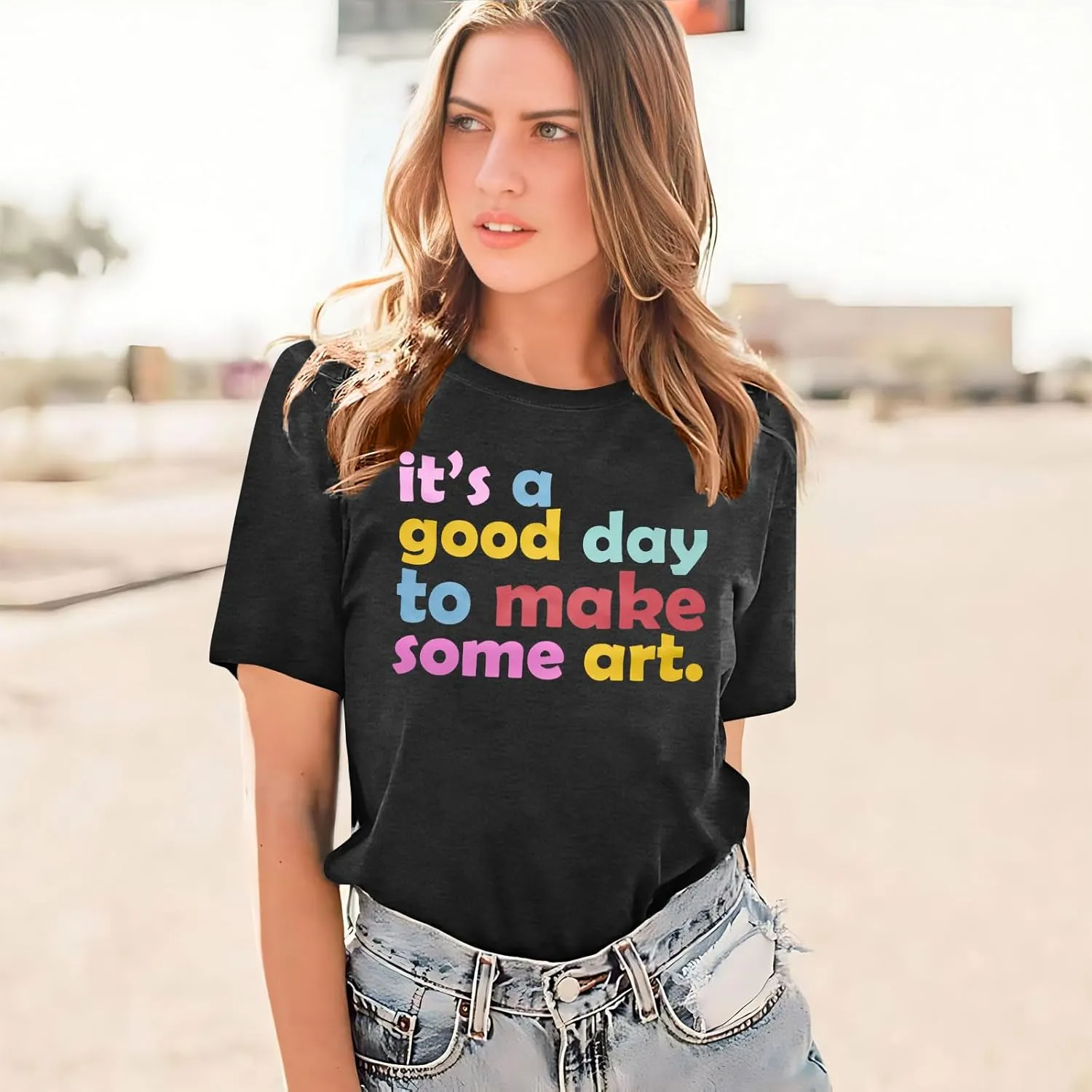 Art Teacher Shirt Women Art Teacher T Shirt It's A Good Day to Make Art Tees Teacher Tops