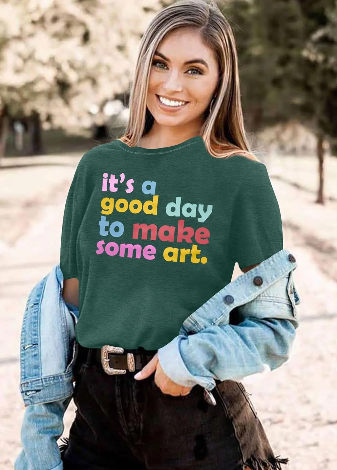 Art Teacher Shirt Women Art Teacher T Shirt It's A Good Day to Make Art Tees Teacher Tops
