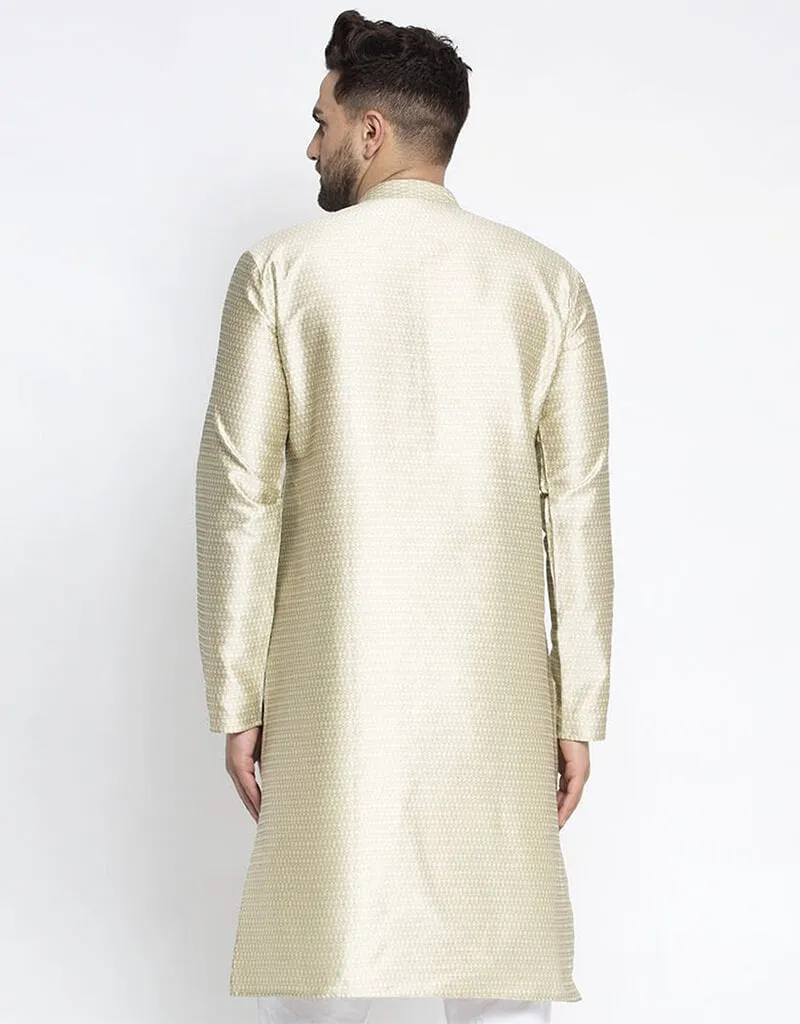 Beige Kurta Silk Blend NA