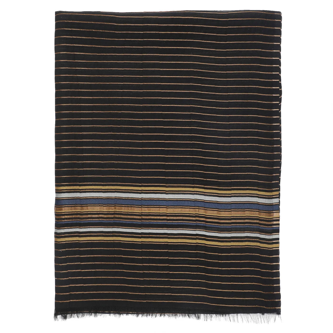 Black Silk Blend Dobby Dupatta