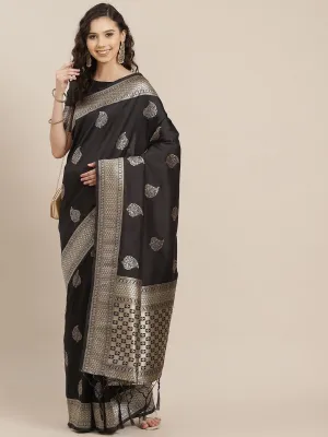 Black Zari Woven Saree