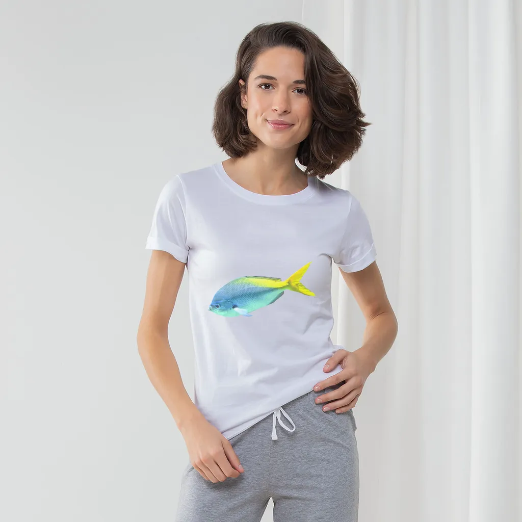Blue Yellow Fish Women's Long Pant Pyjama Set