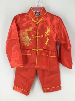 brandless Child Size 2 Red Silk Suit Halloween Costume