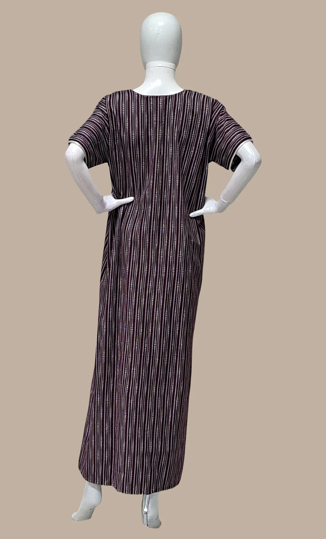 Burgundy Printed Kaftan