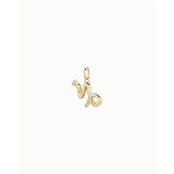 Capricornus Golden Metal Charm