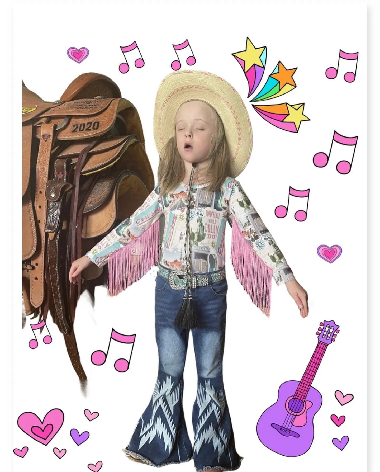 COWGIRL Shirt DOLLY Parton Button Up Shirt What Would Dolly Do Shirt and Bodysuit Girls Fringe Bodysuit Western Shirt for Girls