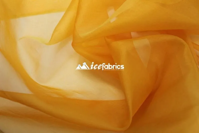 Crystal Sheer Organza Fabric By The Roll (100 Yards) 25 Colors