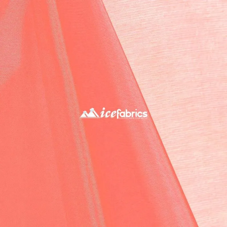 Crystal Sheer Organza Fabric By The Roll (100 Yards) 25 Colors