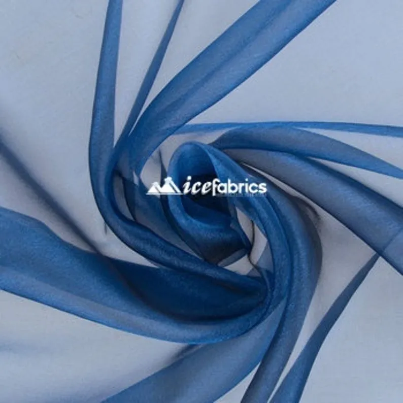 Crystal Sheer Organza Fabric By The Roll (100 Yards) 25 Colors