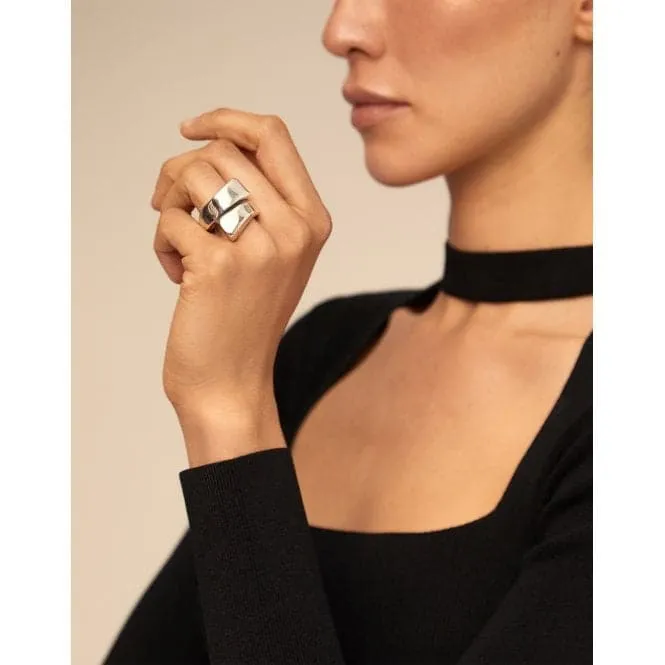 Curly Silver Metal Ring