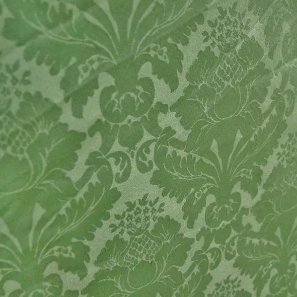 Damask Poly Table Linen in Sage 1152