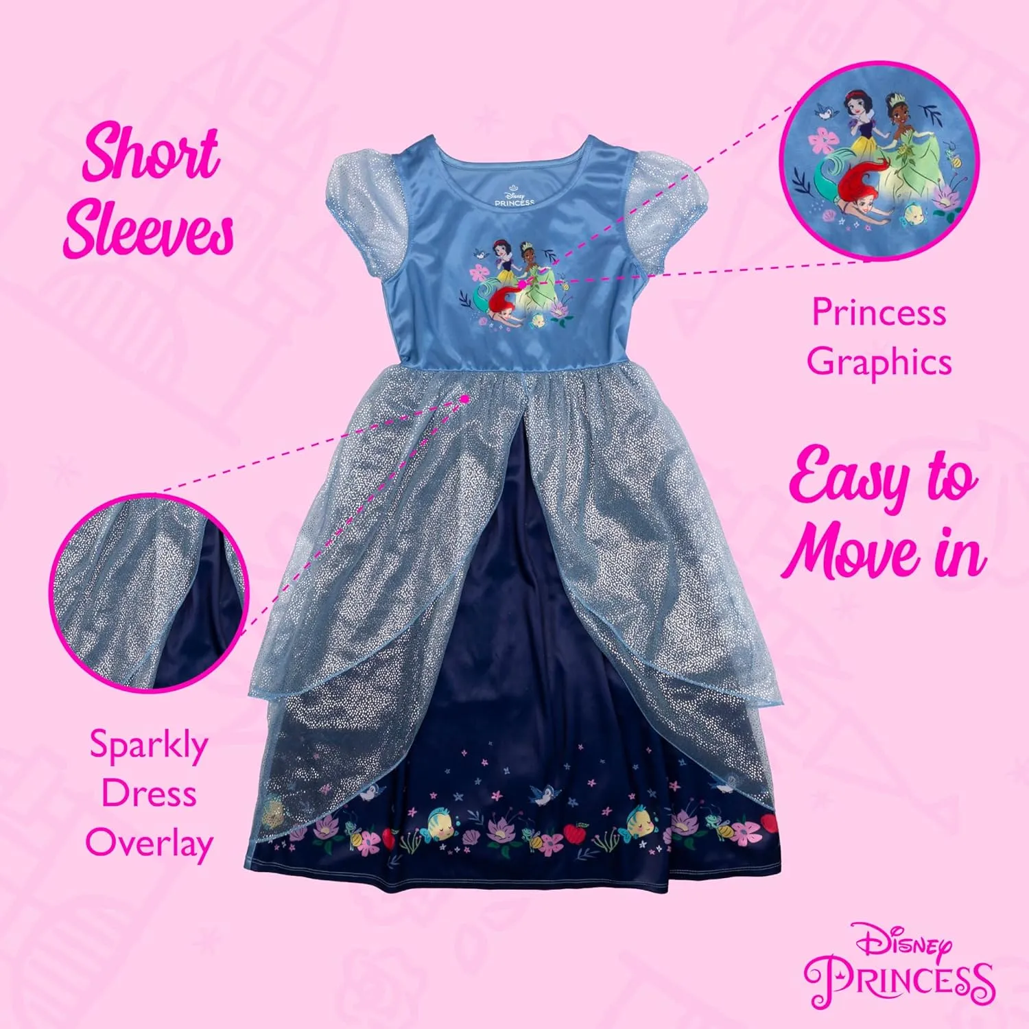 Disney Girls' Fantasy Gown Nightgown