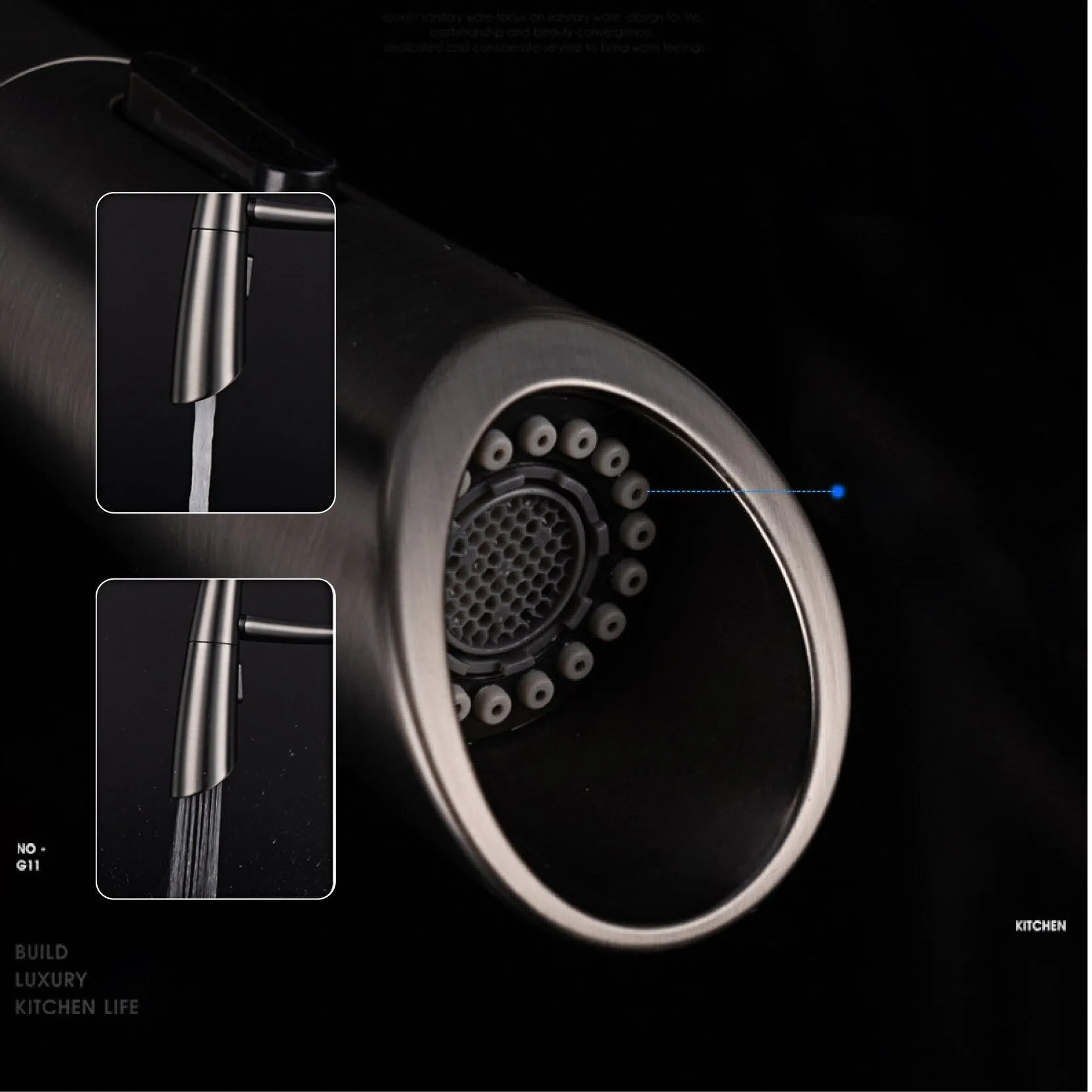 Dual Control Single Handle Faucet Magnetic Suction Kitchen Faucet