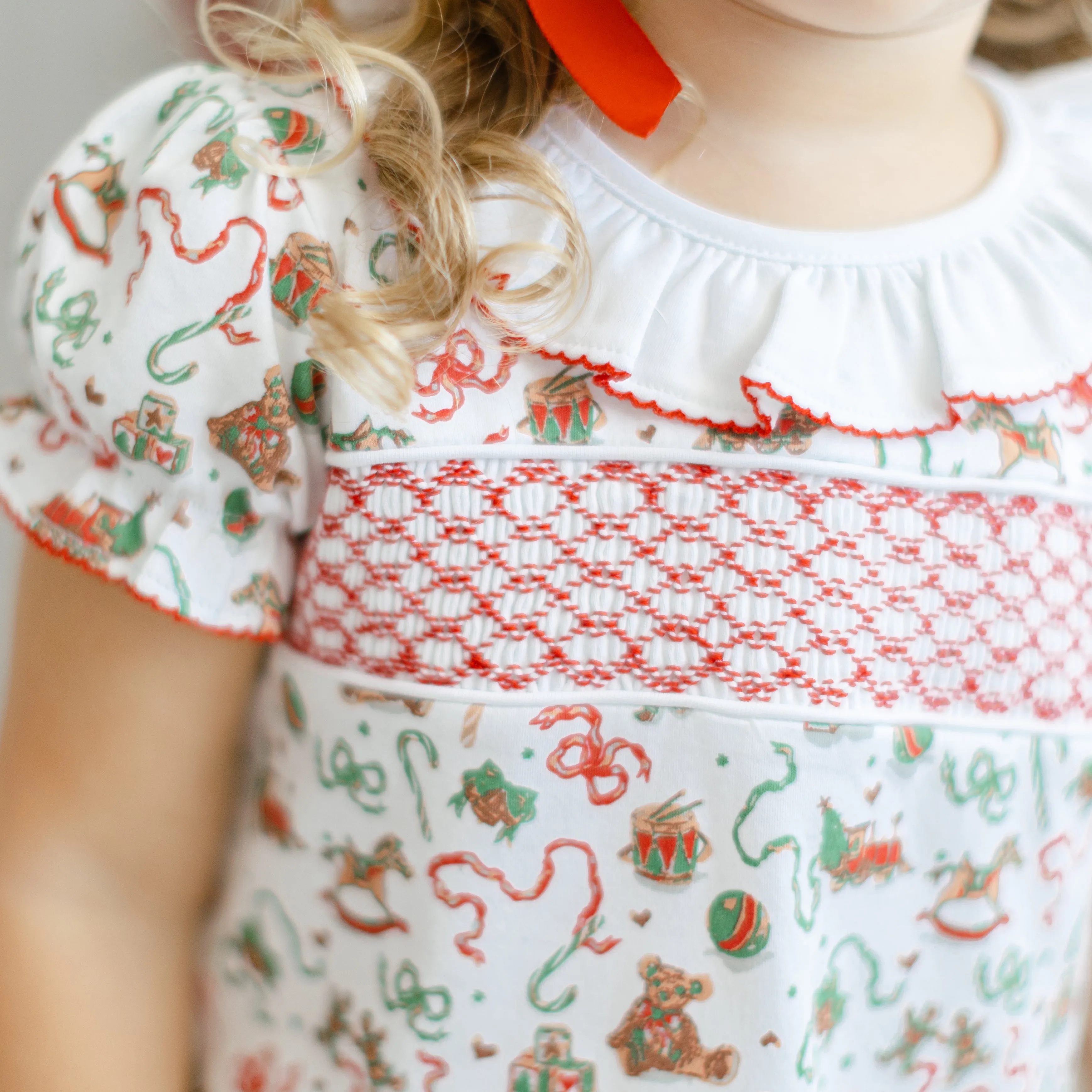 Gingerbread Girl Smocked Nightgown