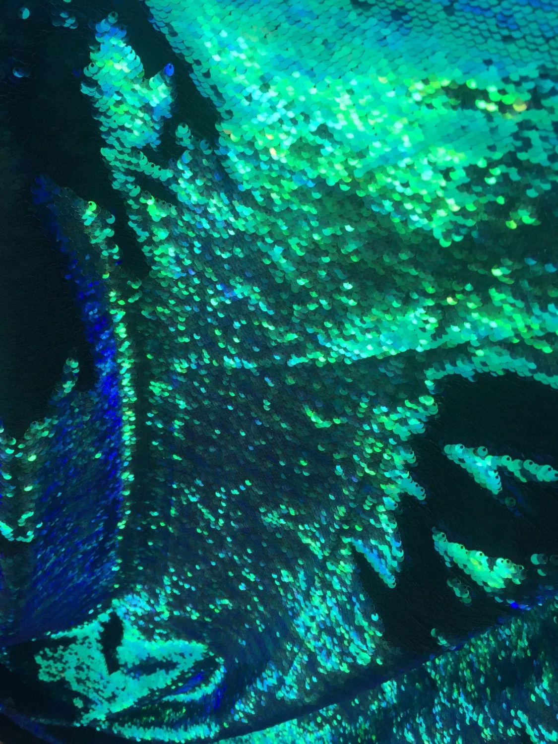 Green purple Multicolor Shinny mermaid fish scale 2way stretch flip flop fabric-prom-nightgown-decorations-sold by the yard.