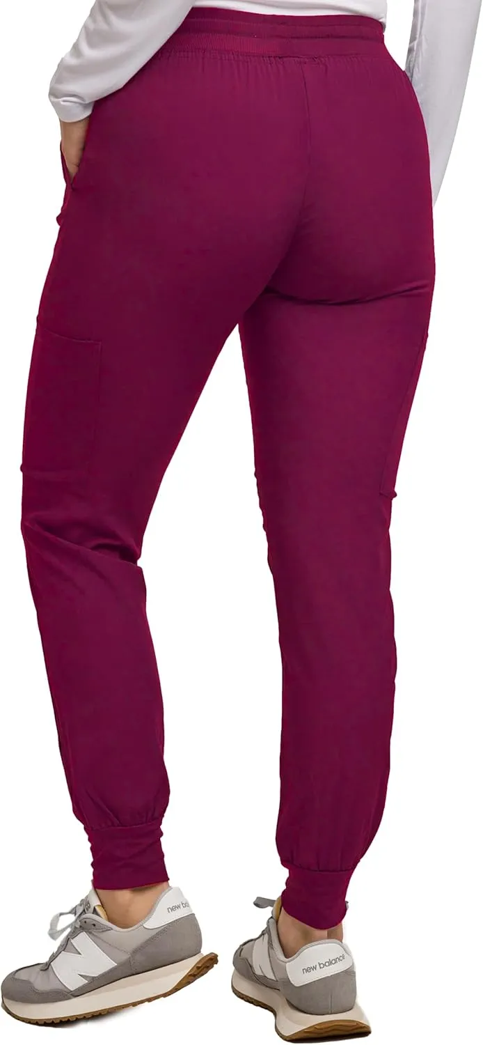 Green Town Scrubs for Women - Jogger Scrub Pant, Yoga Waistband, 4 Pockets, Stretch Fabric, Easy Care