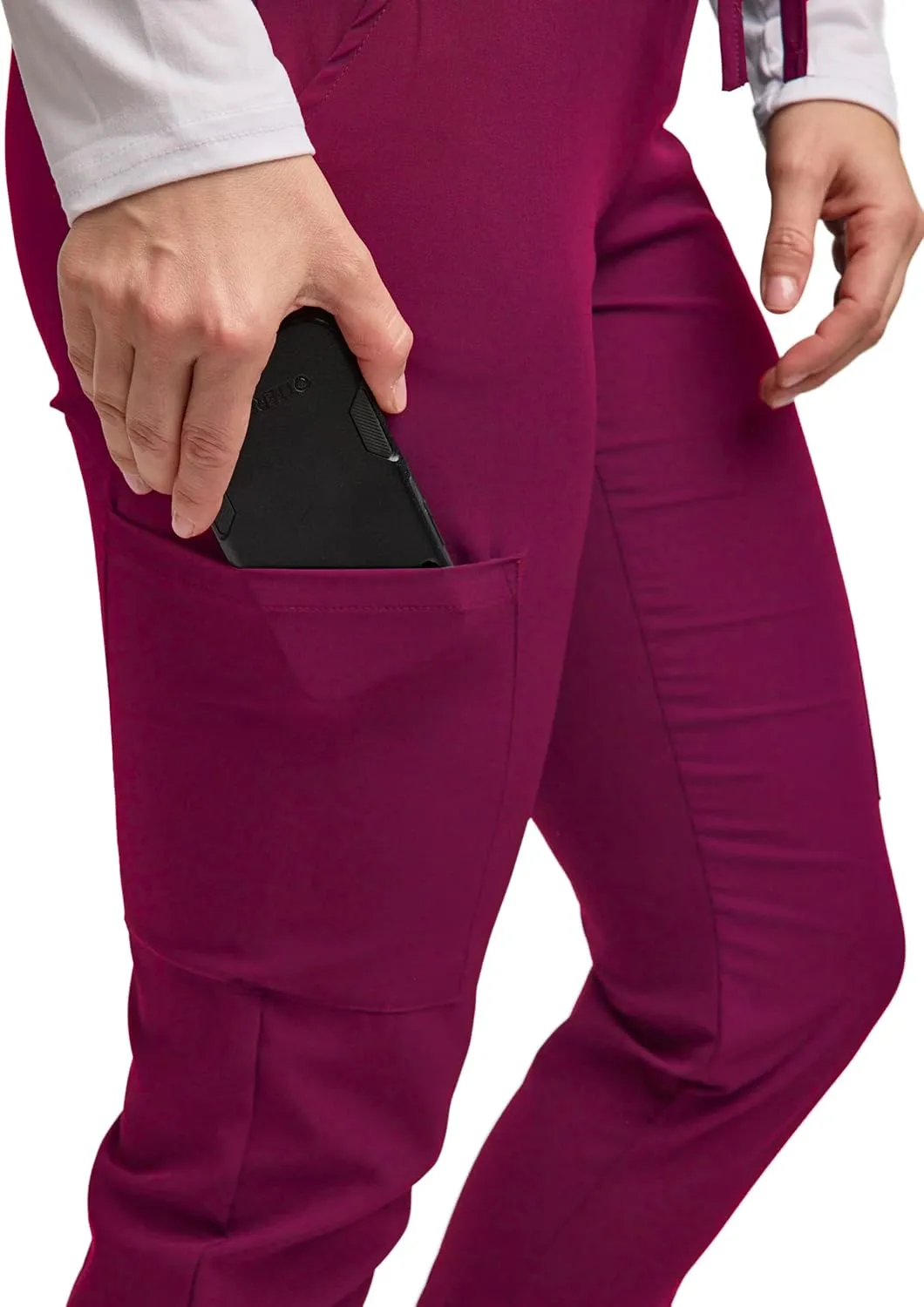 Green Town Scrubs for Women - Jogger Scrub Pant, Yoga Waistband, 4 Pockets, Stretch Fabric, Easy Care