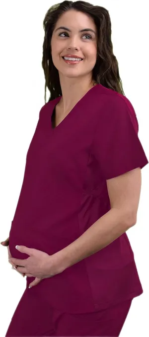 Green Town Scrubs for Women - Maternity V-Neck Scrub Top, 2 Pockets, Lightweight, Stretch Fabric, Easy Care