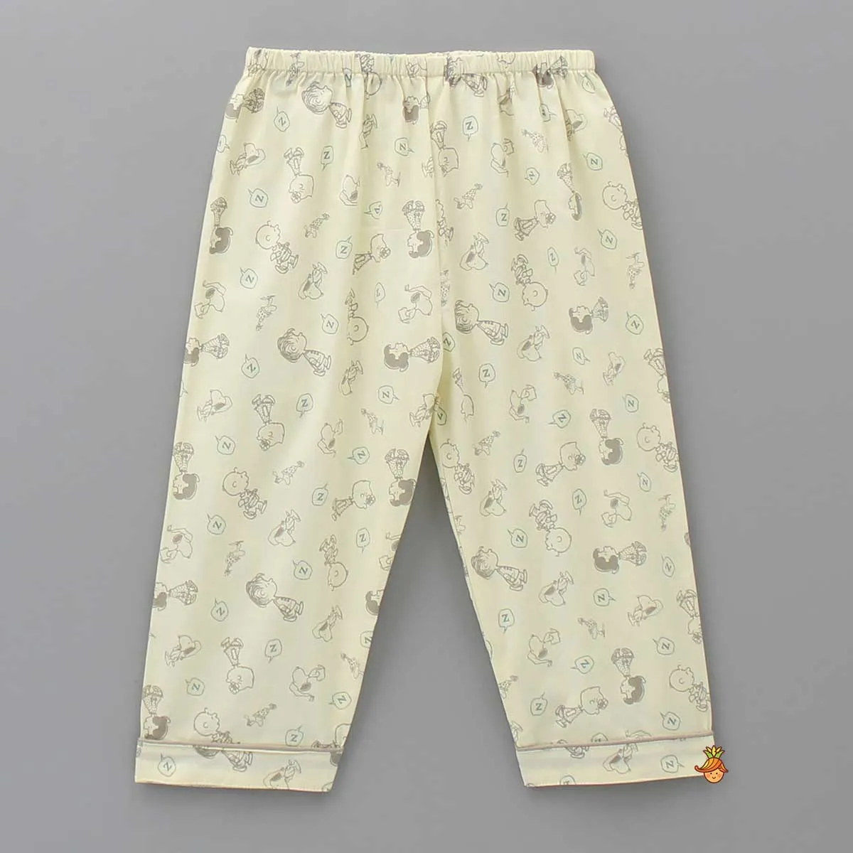 Human Printed Yellow Sleepwear