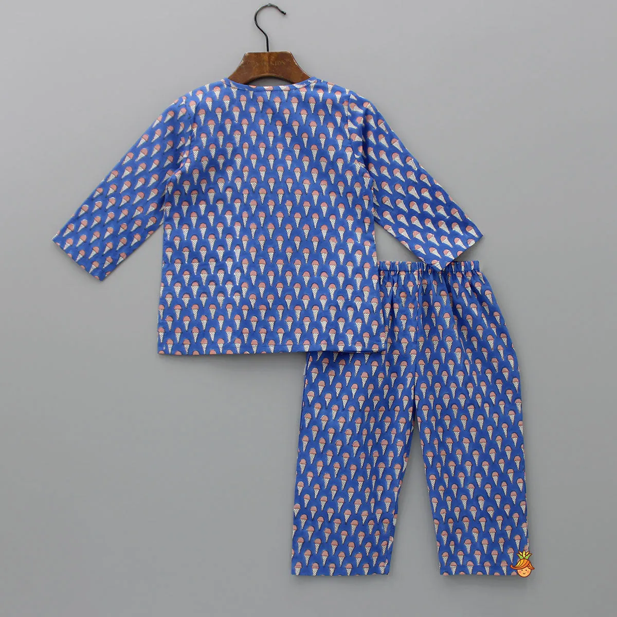 Ice Cream Cones Hand Block Printed Pure Cotton Sleepwear