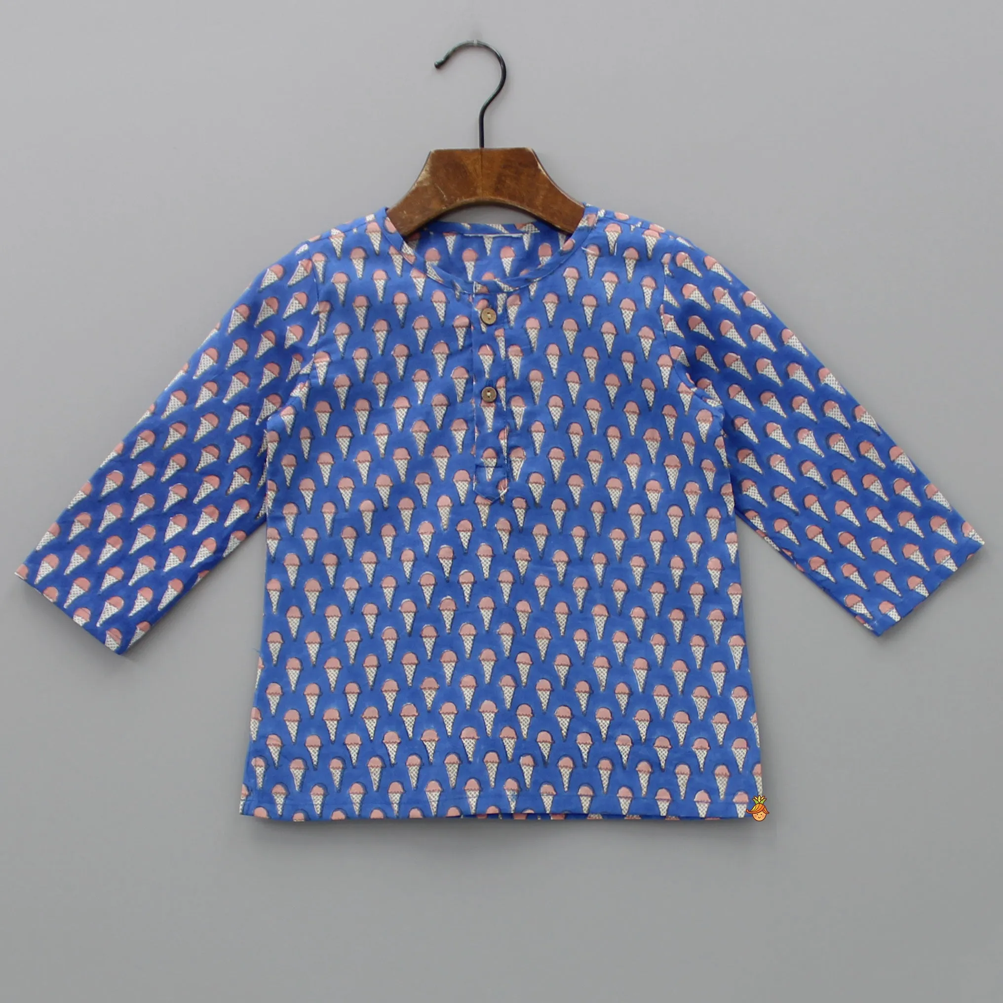 Ice Cream Cones Hand Block Printed Pure Cotton Sleepwear