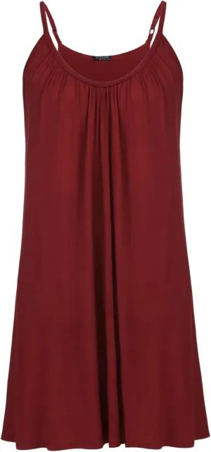 IN'VOLAND Womens Plus Size Nightgown Sleeveless Sleepwear Sleep Tank Chemise Sleepshirts Slip Night Dress (L-5XL)