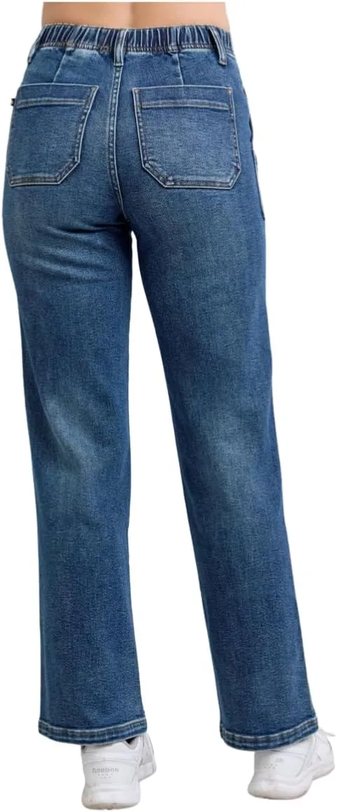 Judy Blue High Rise Drawstring Wide Leg Jeans