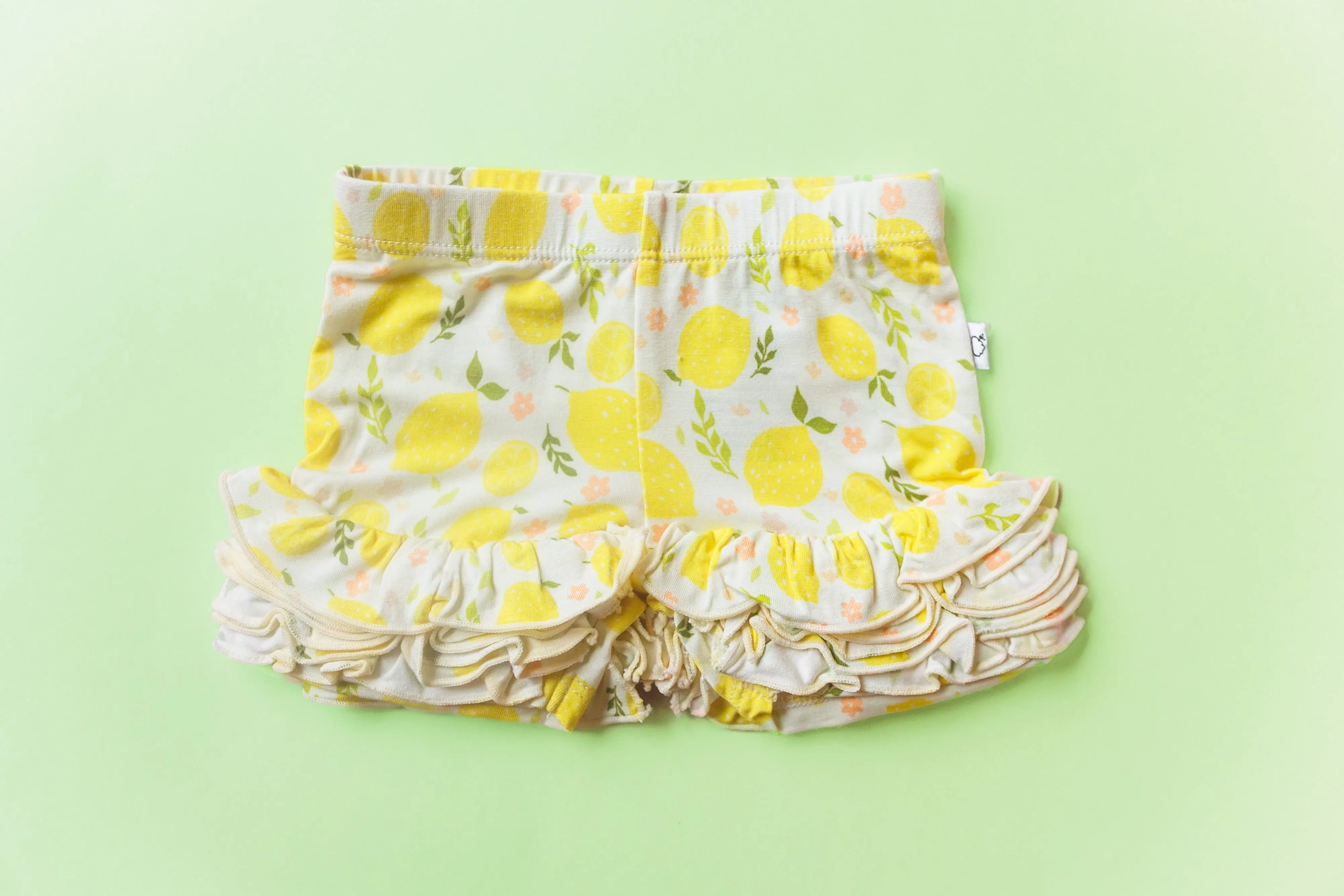 Lemon Blossoms Dream Ruffle Shorts