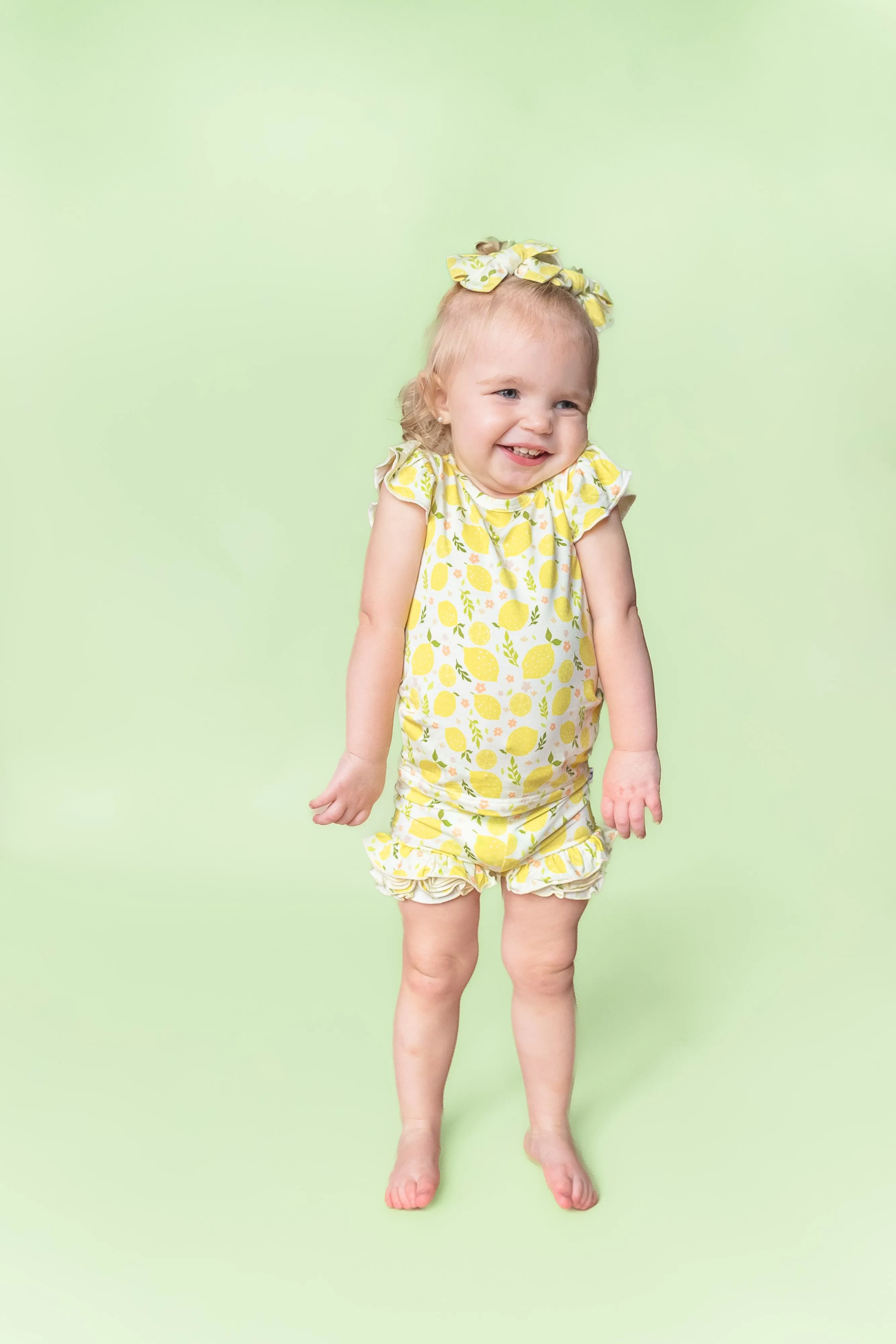 Lemon Blossoms Dream Ruffle Shorts