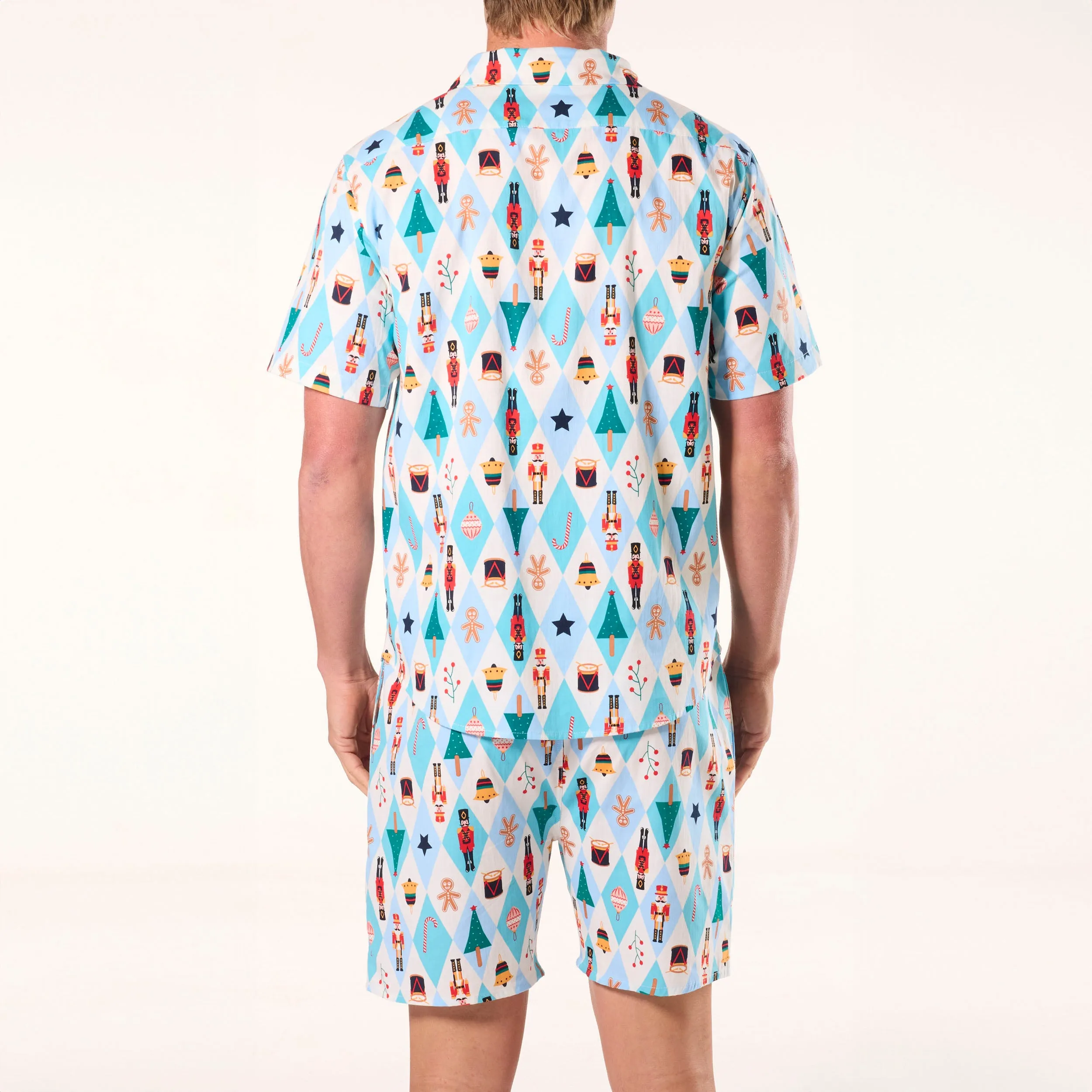 Men's Nutcracker Cotton Pyjama Set - Blue