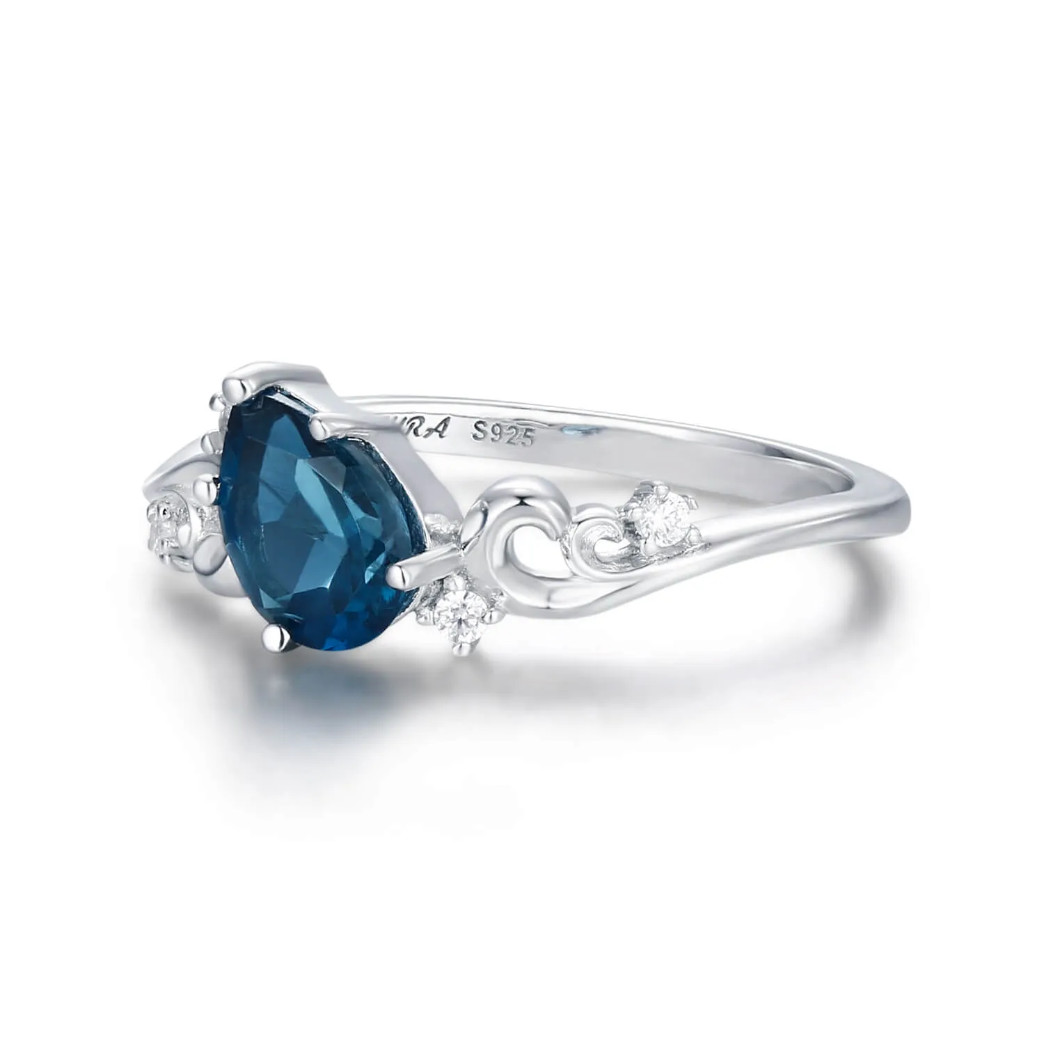 Midnight Seabed London Blue Topaz Ring