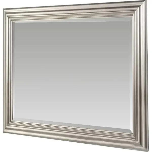 MineMeDeskCo Handcrafted Wooden Mirror Frame | Antique Jharokha Design in Solid Wood with Antique Silver Finish, 3x2 Ft | Elegant Wall Hanging | Vintage Charm | Mirror Not Included