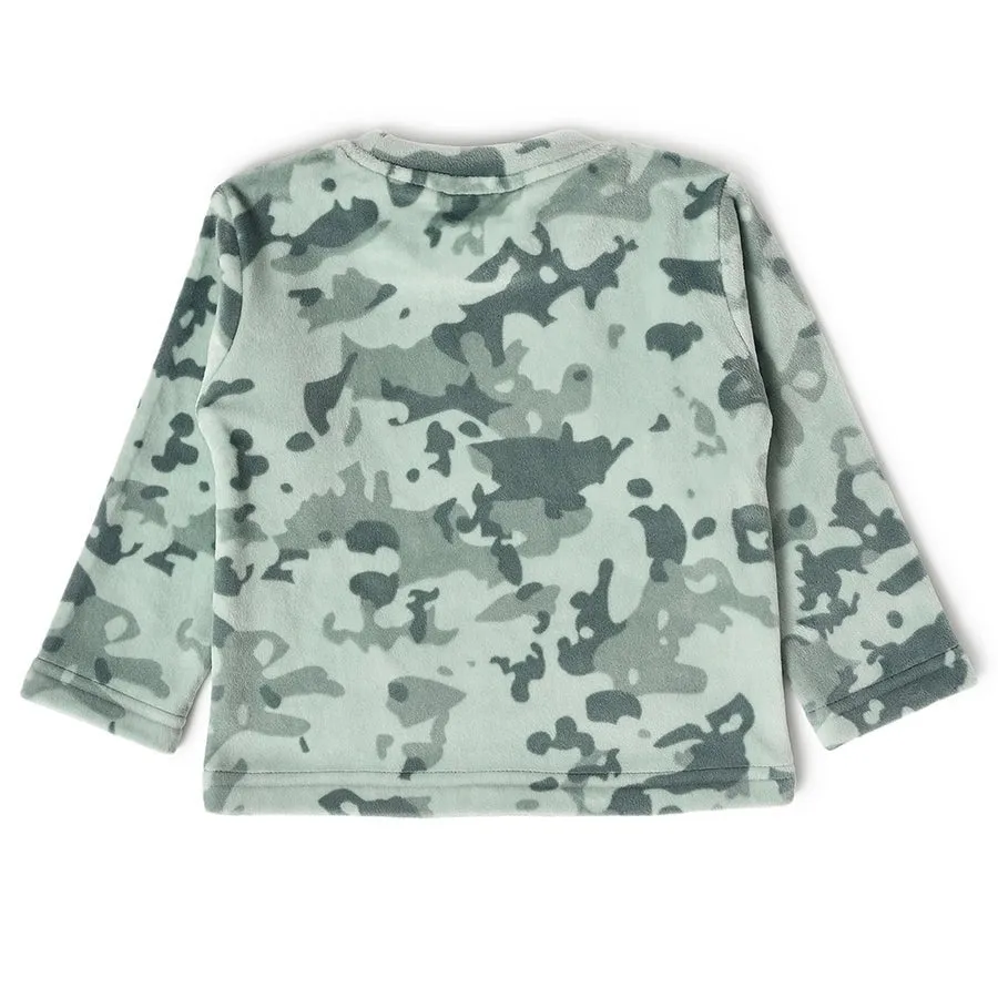 Misty Green Sweatshirt with Pajama set