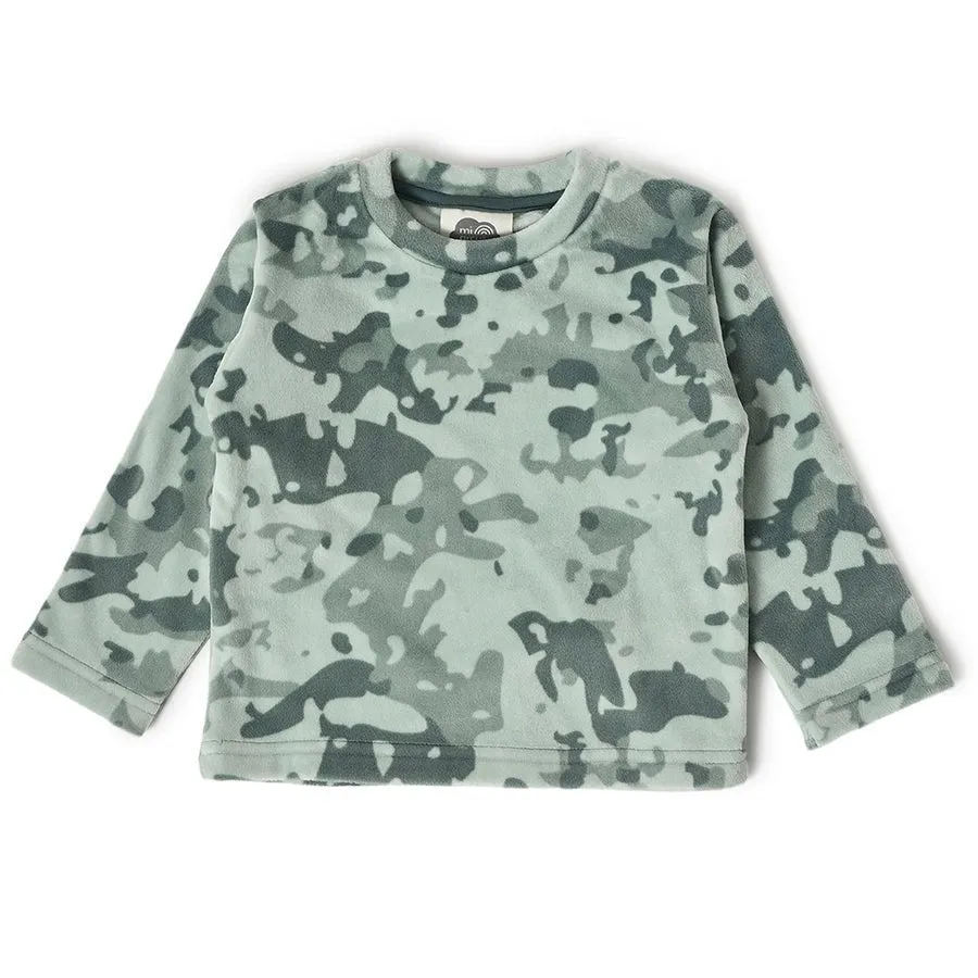 Misty Green Sweatshirt with Pajama set