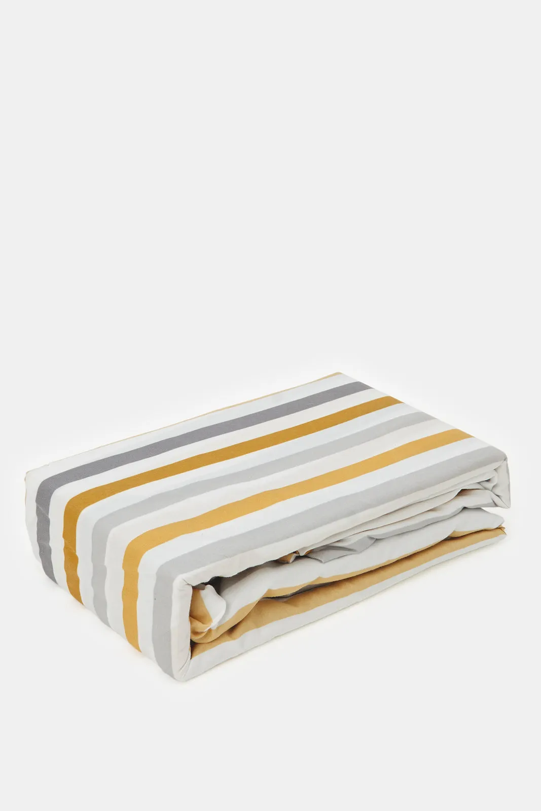 Multicolour Striped Printed Fitted Sheet (King Size)