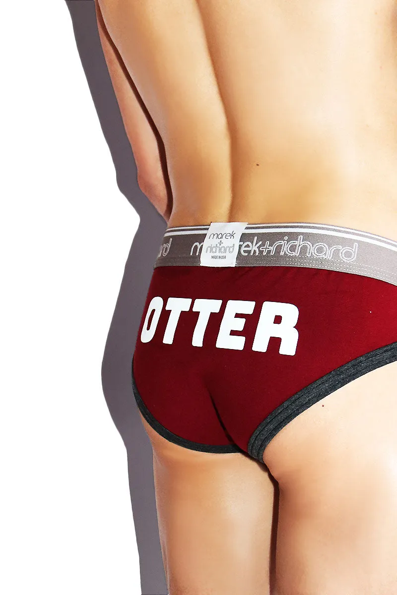 Otter Bikini Brief- Burgundy
