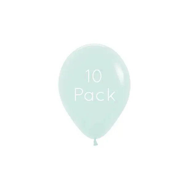 Pastel Matte Green Mini Balloons - 10 Pkt