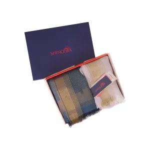 Pink & Blue Tencel Silk Solid Dupatta Set