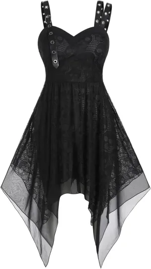 ROSE GAL Womens Plus Size Dresses Sleeveless Wrap Gothic Spaghtti Strap Swing Party Maxi Dress