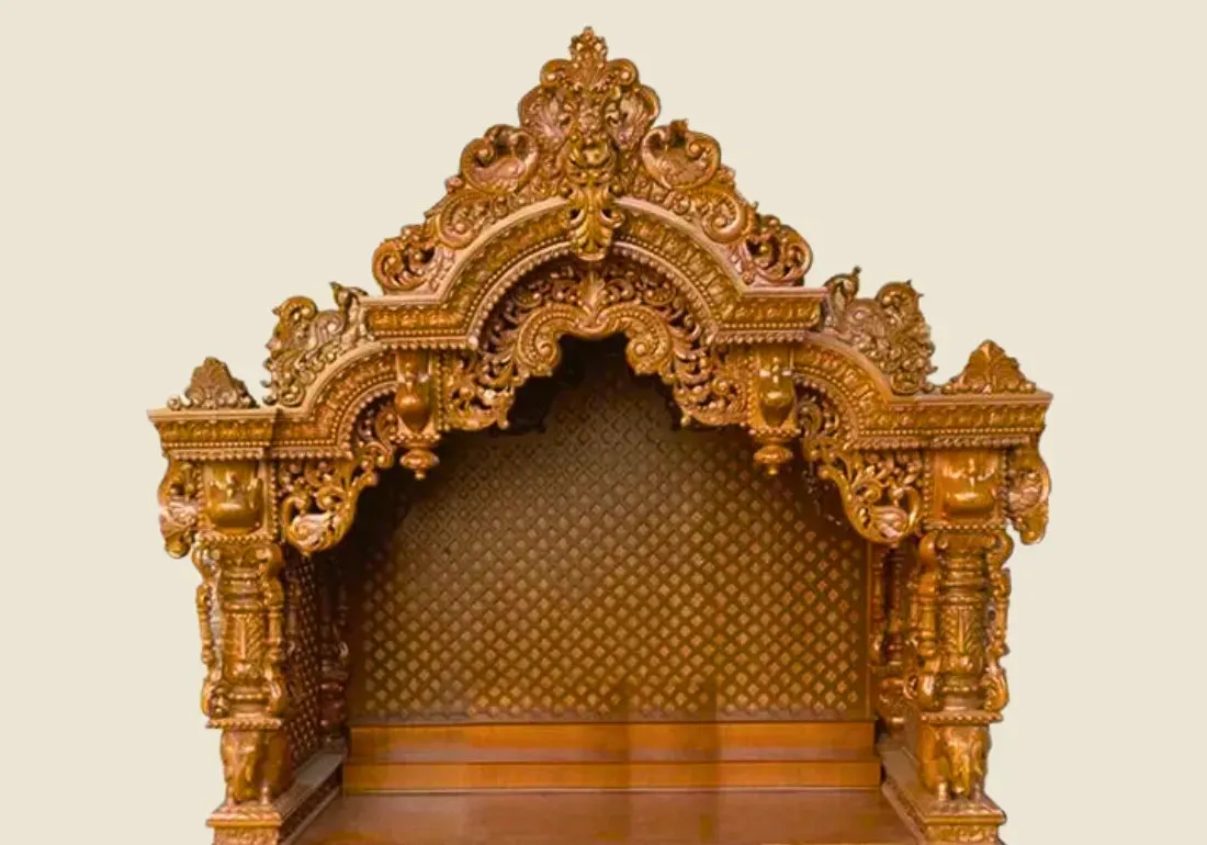 Royal Hand Crafted Masterpiece Wood Temple