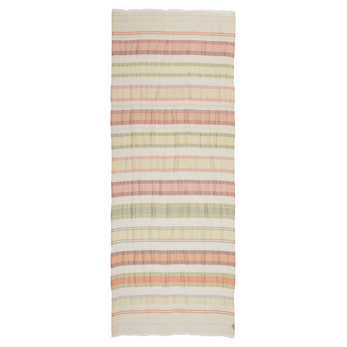 Rust With Multi Striped Dupatta