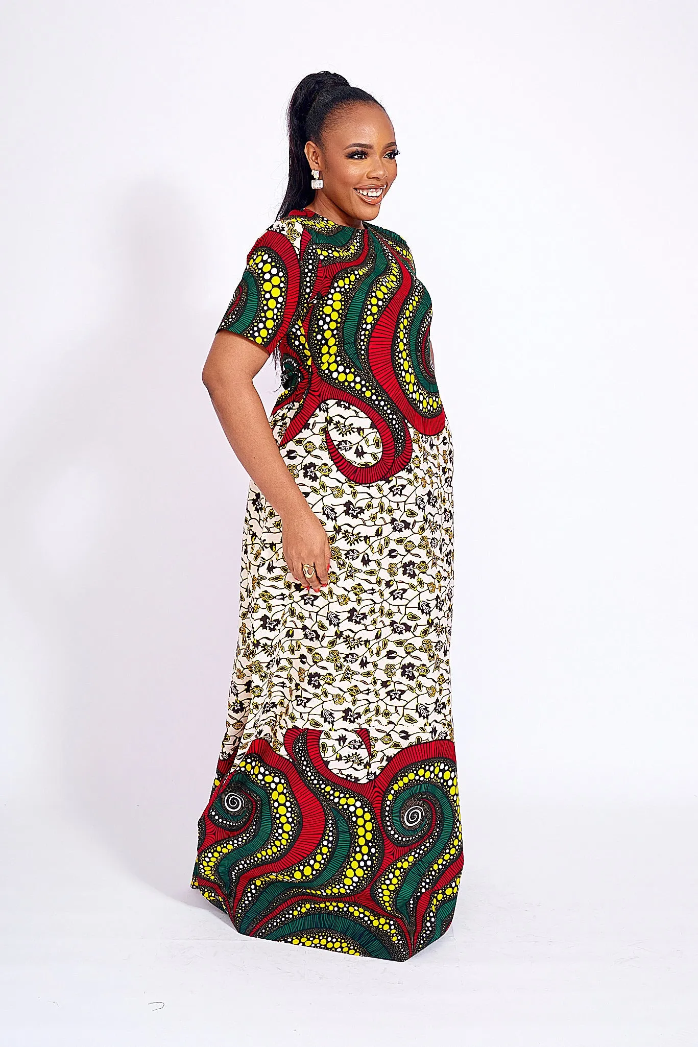 SADE AFRICAN PRINT MAXI DRESS
