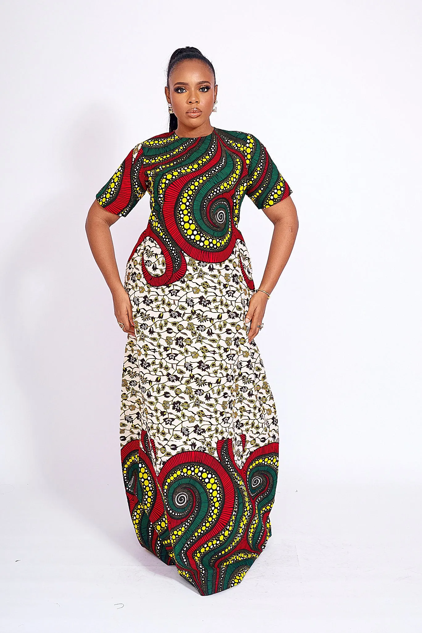 SADE AFRICAN PRINT MAXI DRESS