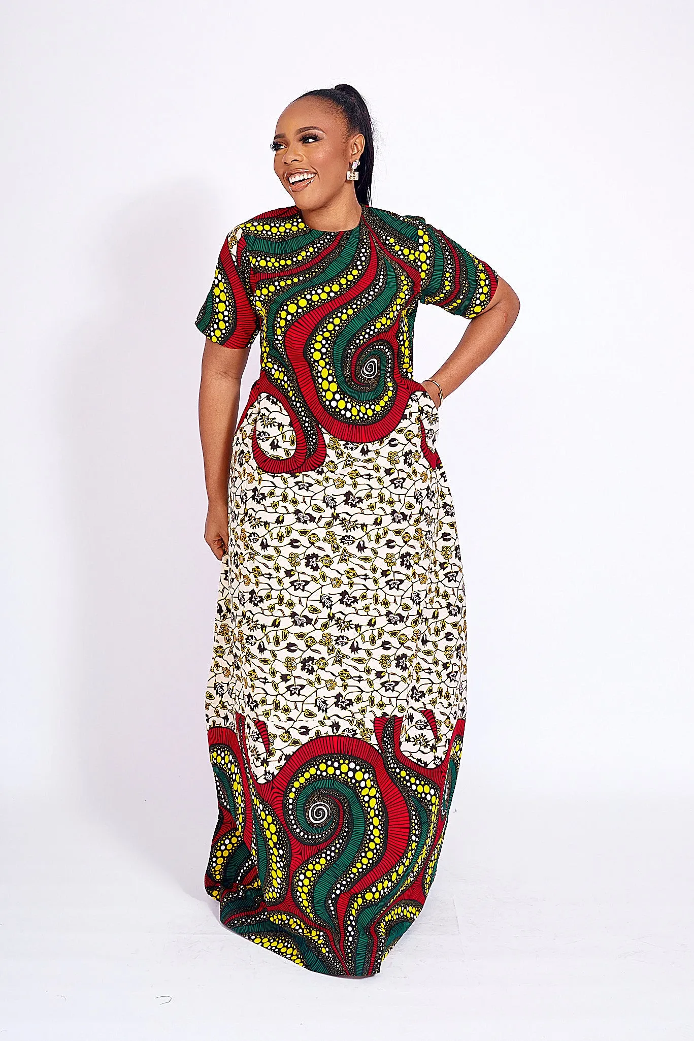 SADE AFRICAN PRINT MAXI DRESS