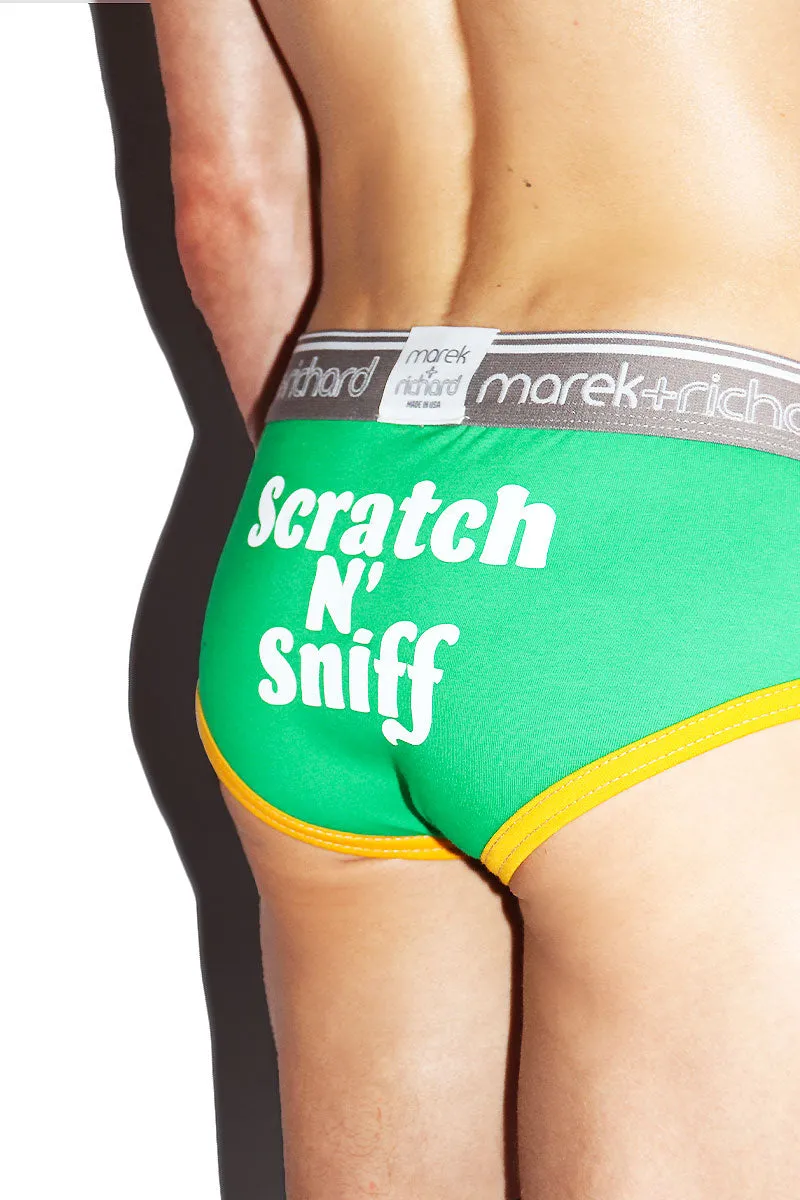 Scratch And Sniff Brief- Green