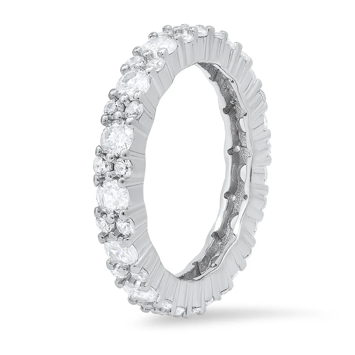 Sterling Silver CZ Eternity Band Ring